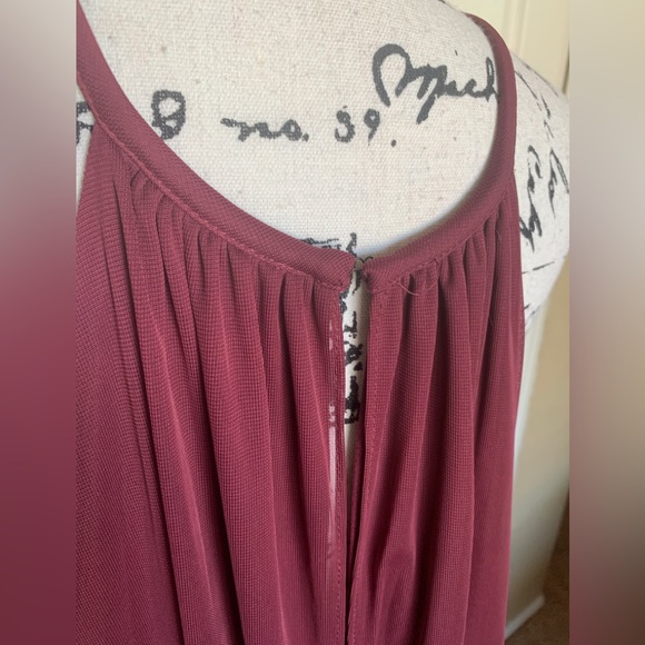 David’s Bridal Wine Grecian Style Bridesmaids Formal Dress - Picture 9 of 9